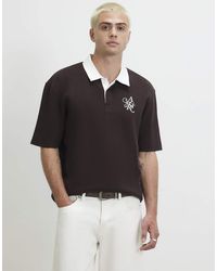 River Island - Cotton Knitted Embroidered Rugby Shirt - Lyst