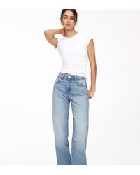 Pull&Bear - Mid Waist Straight Leg Jeans - Lyst