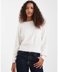 ASOS - Knitted Crew Neck Jumper With Waisted Detail - Lyst