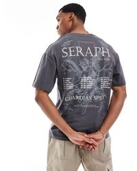 ADPT - Camiseta extragrande con estampado "seraph" en la espalda - Lyst