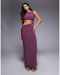 ASOS - Sleeveless Cut Out With Hardware Side Detail Maxi Dress - Lyst