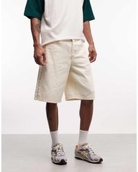 Liquor N Poker - Side Stud Detail Denim Jorts - Lyst