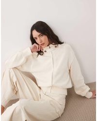 ASOS - Knitted Funnel Neck Zip Up Cardigan - Lyst