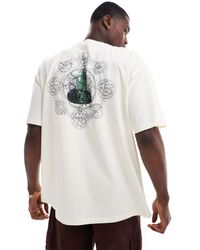 ASOS - Camiseta extragrande con estampado en la espalda - Lyst