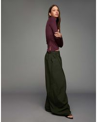 Bershka - – langärmliges asymmetrisches t-shirt - Lyst