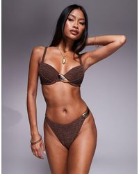 ASOS - Sia Underwired Bikini Top With Shell Detail - Lyst