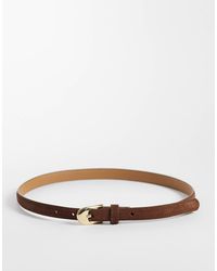 Mango - Faux Suede Slim Belt - Lyst