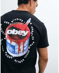 Obey - Real Spill Back Graphic Short Sleeve T-shirt - Lyst