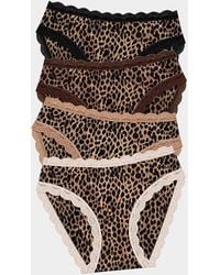 Stripe & Stare - Mid Rise High Leg Knicker Four Pack - Lyst