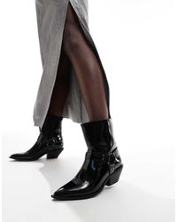 SEQWL - Stivaletti Neri Stile Western - Lyst