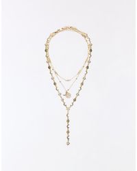 Bershka - Set Van 3 Kettingen Met Hangertje - Lyst