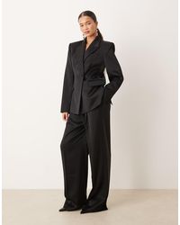 Mango - Gilda Satin Look Tailored Trouser Co-ord - Lyst