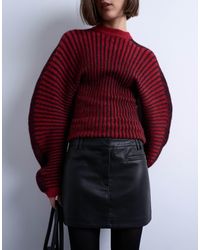 TOPSHOP - Faux Leather Tailored Mini Skirt - Lyst