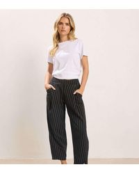PixieGirl - Petite Stripe Barrel Leg Trousers - Lyst