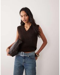 ARKET - Alpaca Wool Blend Knitted V-neck Vest - Lyst
