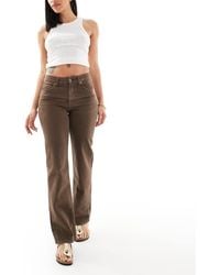 Stradivarius - Jeans Dritti Marroni - Lyst