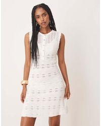 Nobody's Child - Mock Crochet Mini Dress - Lyst