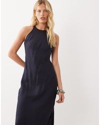 Mango - Sleeveless Halterneck Midi Dress - Lyst