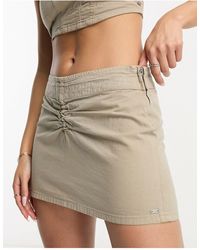 Pull&Bear - Ruched Front Mini Skirt - Lyst