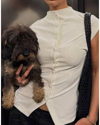 NA-KD - Mock Neck Jersey Top - Lyst