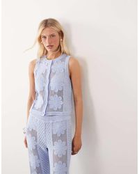 Mango - Daisy Knitted Sleeveless Top Co-Ord - Lyst