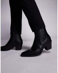 ASOS - Western Chelsea Boots - Lyst