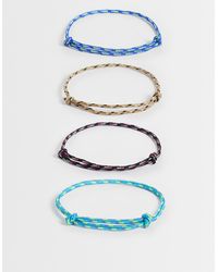 ASOS - 4er-pack armband mit seil- und kordelzug - Lyst