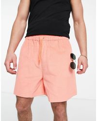 ASOS - Cord Slim Shorts With Cargo Pockets - Lyst