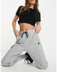 Nike Tech Fleece High-waisted Cuffed Sweatpants - Gray