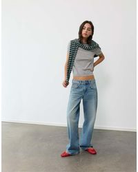 Pull&Bear - Fitted Short Sleeve Jumper - Lyst