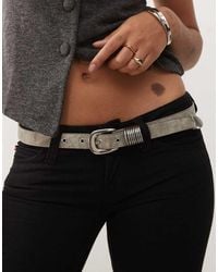 Weekday - Cintura Color Tortora Con Anelli A D Multipli - Lyst