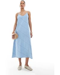 ONLY - Chambray Denim Midaxi Cami Dress - Lyst