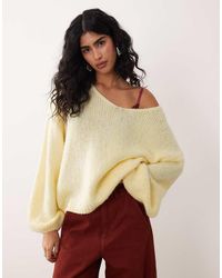 Jdy - Oversized Reversible Knit Jumper - Lyst