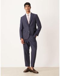 ASOS - Tapered Suit Trousers With Wool Pinstripe - Lyst