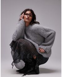 TOPSHOP - – strickjacke aus grobstrick - Lyst