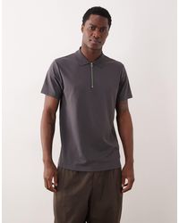 ASOS - Breathemax Heavyweight Regular Fit Zip Polo - Lyst