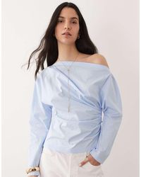 Mango - Blusa A Maniche Lunghe Monospalla Stretta - Lyst