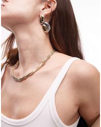 Mango - Collana A Catenina Attorcigliata - Lyst