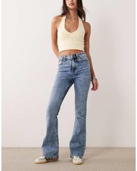 Miss Selfridge - Heart Pocket Flare Jean - Lyst
