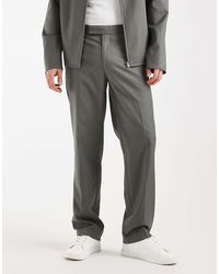 ASOS - Tailored Co-Ord Straight Trouser With Half Elasticated Waist - Lyst