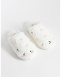 Boux Avenue - Embroidered Mule Slipper - Lyst