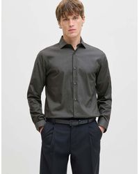 Jack & Jones - Parker Slim Fit Spread Collar Long Sleeve Shirt - Lyst