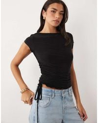 ASOS - Lettuce Edge Cap Sleeve With Ruching Channel - Lyst