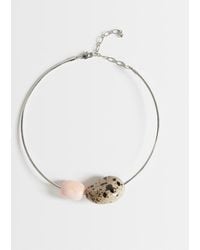 TOPSHOP - Mila Choker Necklace With And Dalmatian Stones - Lyst