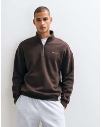 Hollister - Boxy 1/4 Zip Sweatshirt - Lyst