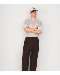 Bershka - Tall Pleated Baggy Trousers - Lyst