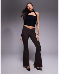 Monki - Elegante Flare-Broek Van Bengaline - Lyst