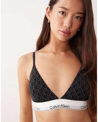 Calvin Klein - Icon Cotton Modal Lightly Lined Triangle Bra - Lyst