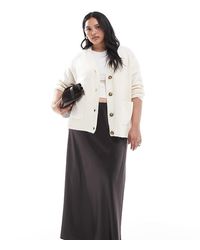 Vero Moda - Midi Rok Van Schuin Gesneden Satijn - Lyst