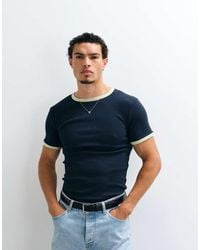 ASOS - Muscle Fit T-shirt With Ringer Detailing - Lyst